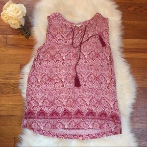 Marina Luna- Sleeveless Boho Top w Tassels Sz: Med